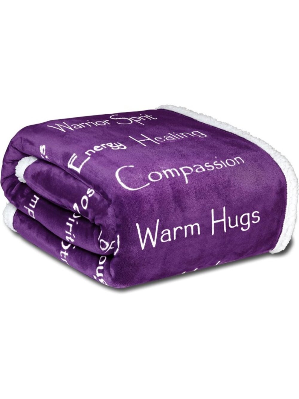 Super Soft Sherpa Blanket - Warm Hugs, Get Well Gift, Positive Energy, 50x65